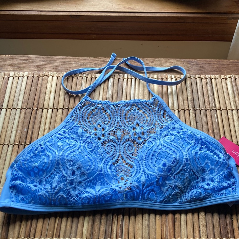 Womens Sky Blue Swim Top